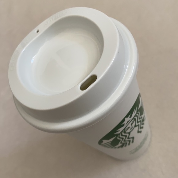 {NWOT} Starbucks | Reusable Coffee Mug Water Cup Plastic White/Green 16oz Grande - Picture 6 of 15
